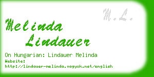 melinda lindauer business card